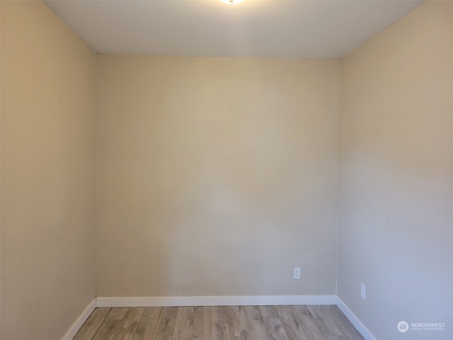 unfurnished room featuring light wood-type flooring