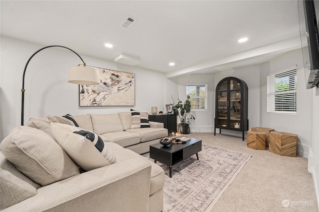 view of carpeted living room