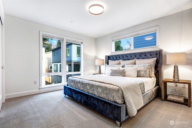 view of carpeted bedroom