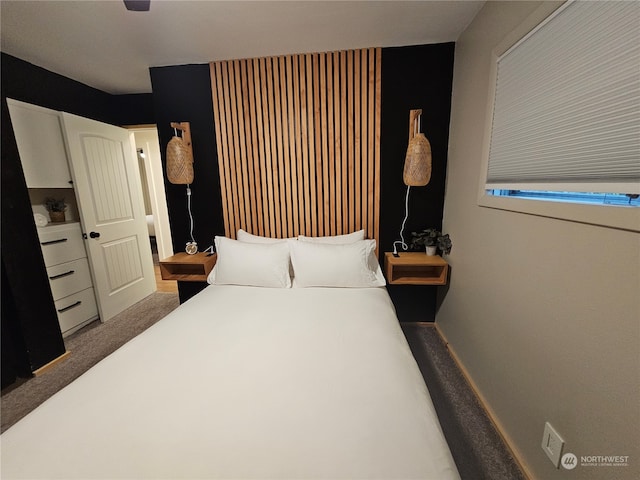 carpeted bedroom featuring a closet