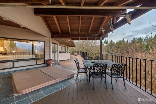 view of wooden terrace