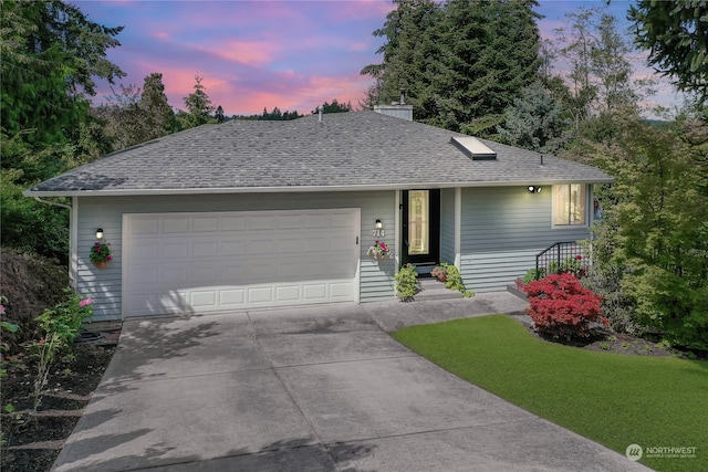 ranch-style house with a garage