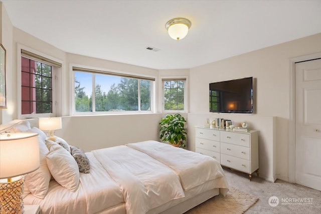 view of carpeted bedroom