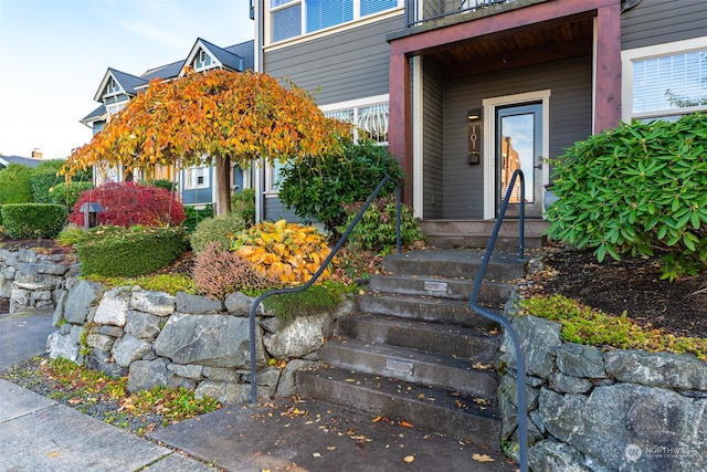 view of doorway to property