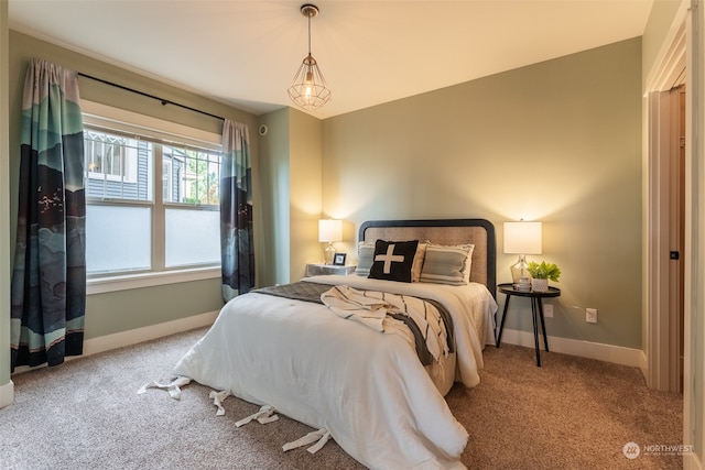 view of carpeted bedroom