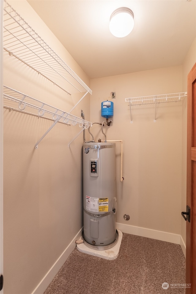 utilities featuring strapped water heater