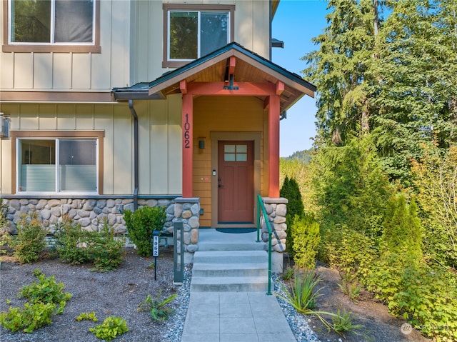 view of doorway to property