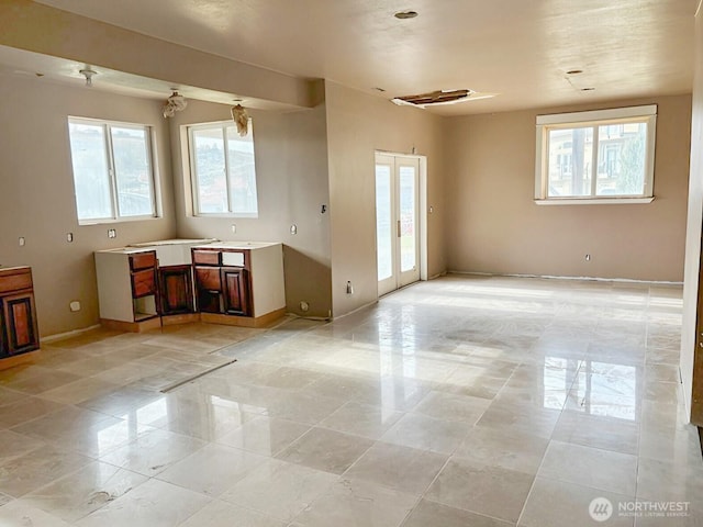 spare room with french doors