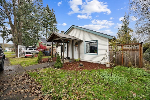 view of bungalow