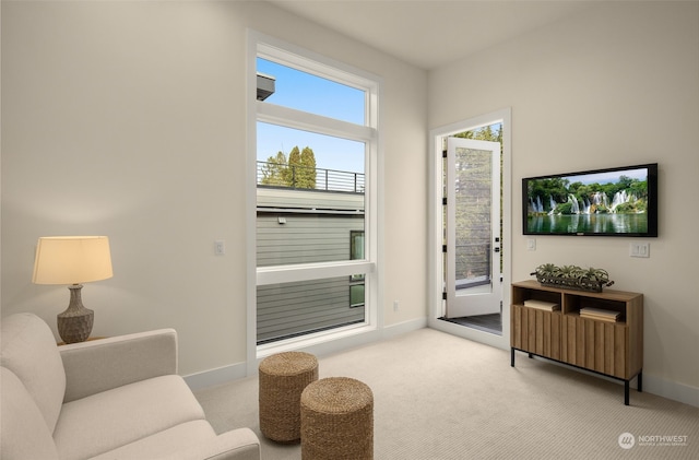 view of carpeted living room