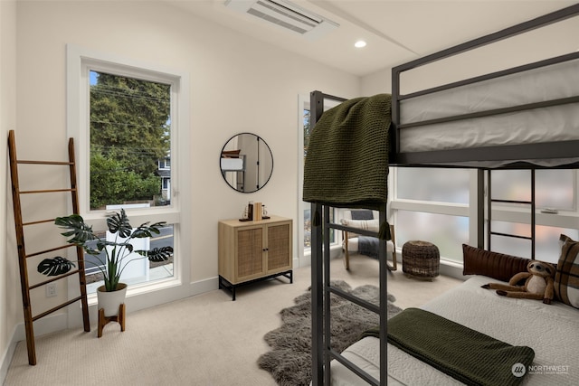 view of carpeted bedroom