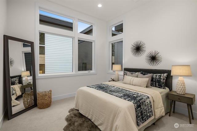 view of carpeted bedroom