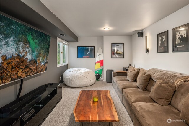 view of carpeted living room