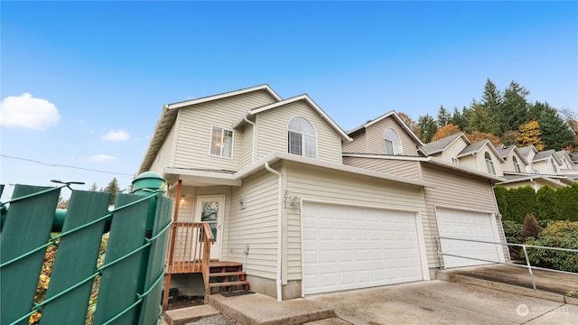 view of front of home featuring a garage