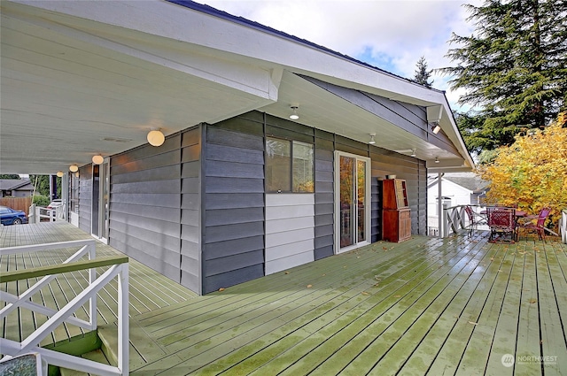 view of wooden terrace