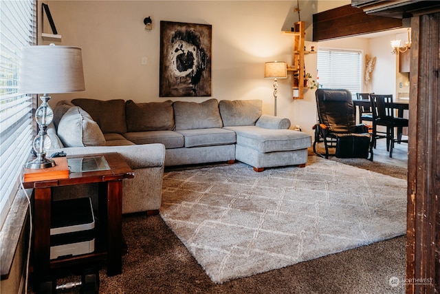 view of carpeted living room