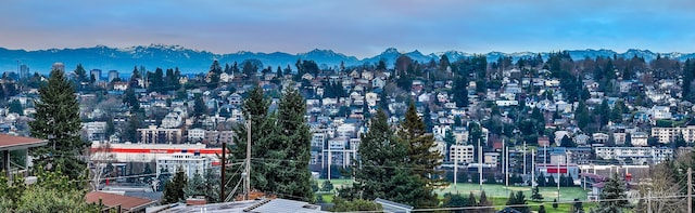 exterior space with a mountain view