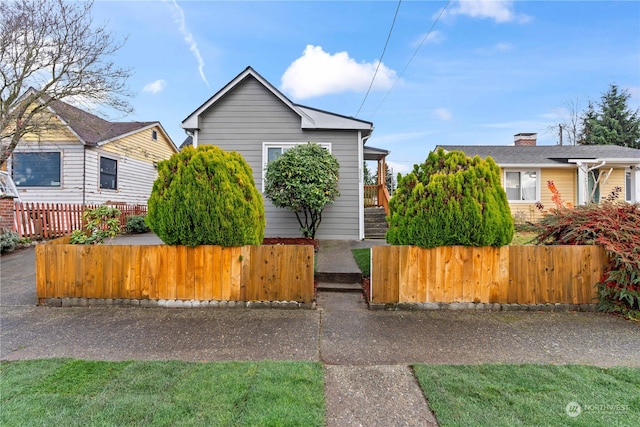 view of bungalow-style home