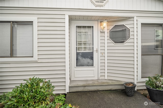 view of doorway to property