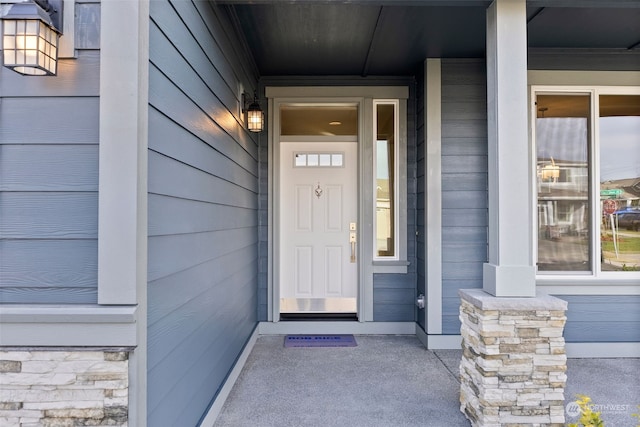 view of doorway to property