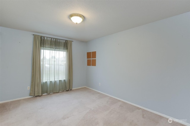 empty room featuring light colored carpet