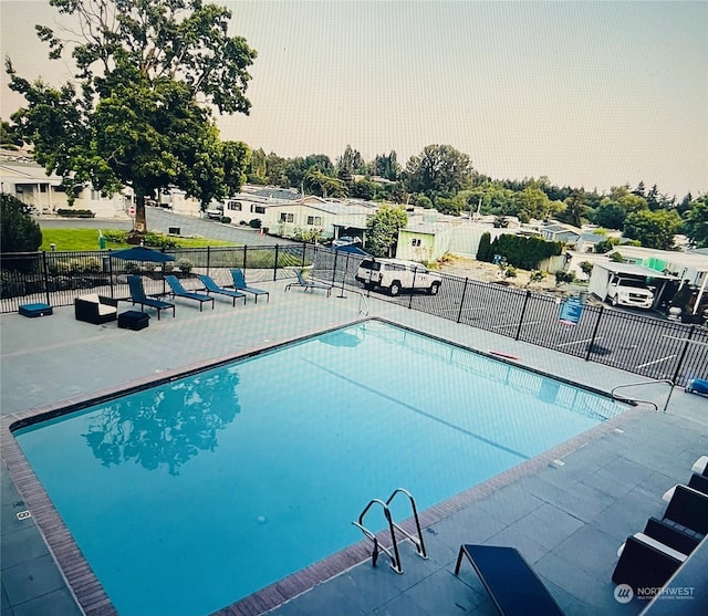 view of pool with a patio area