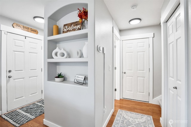 interior space with wood-type flooring