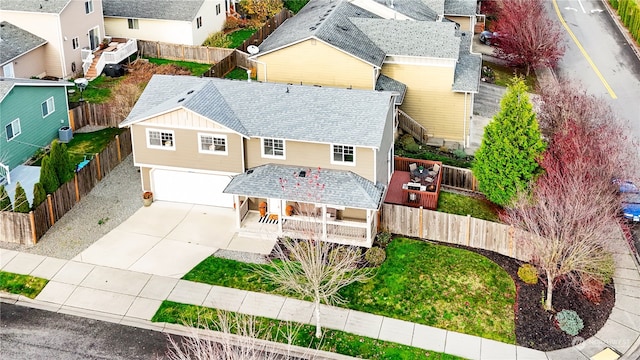 birds eye view of property