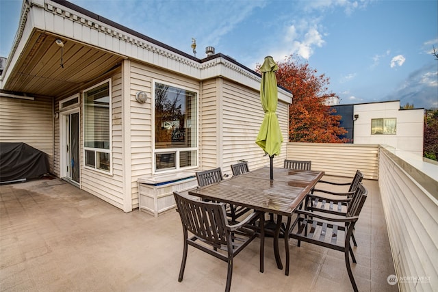 view of patio featuring grilling area