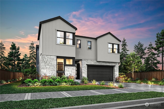 13730 SE 84th St Unit 13, Newcastle, WA 98059 - view of front of home with stone siding, driveway, and an attached garage