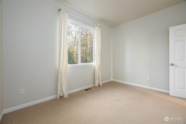 view of carpeted empty room