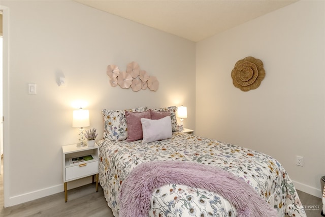 bedroom featuring wood-type flooring