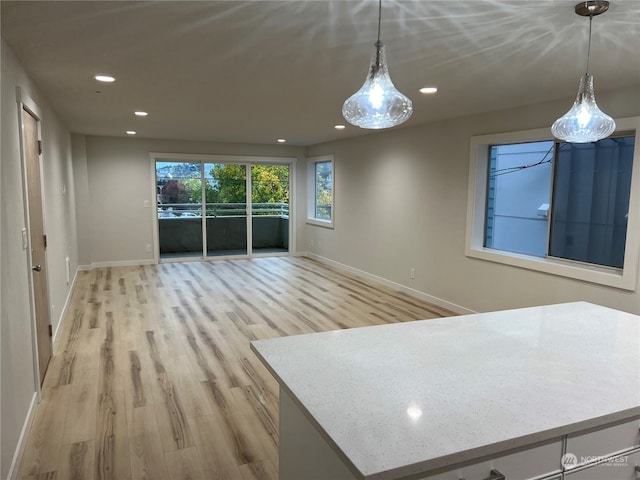 interior space featuring light hardwood / wood-style floors