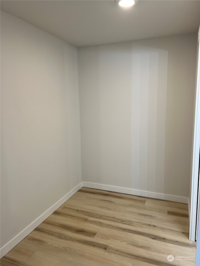 empty room featuring light wood-type flooring