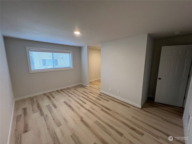 empty room featuring light hardwood / wood-style flooring