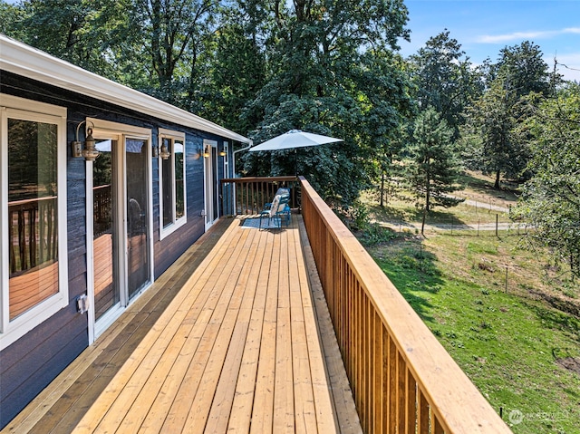 view of wooden deck