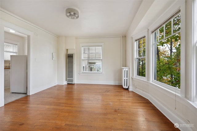 interior space featuring radiator heating unit