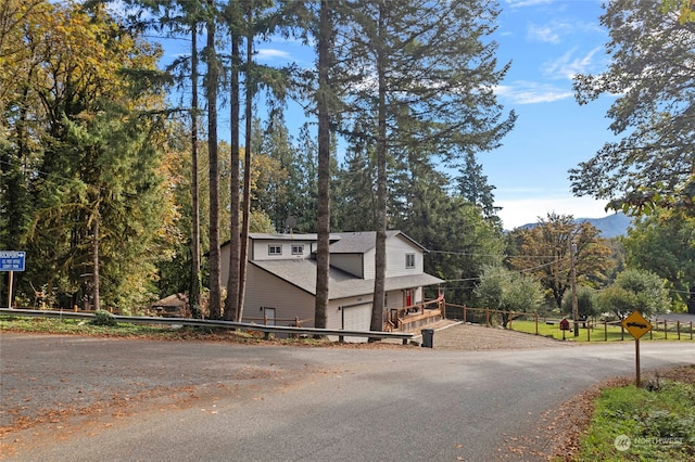 view of property with a garage