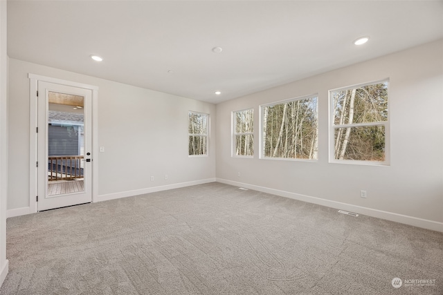 view of carpeted empty room