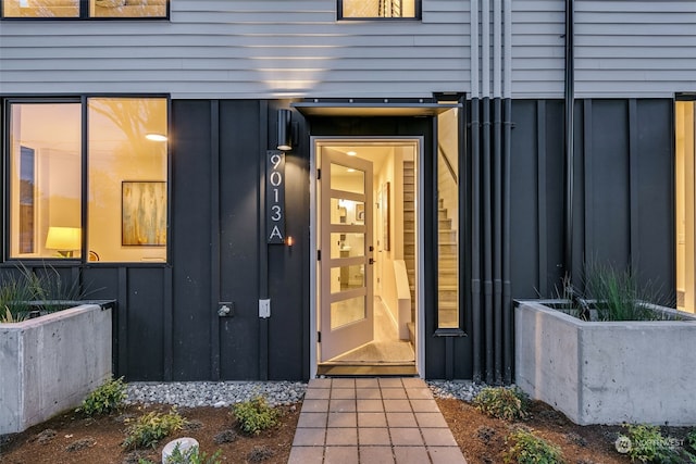 view of doorway to property