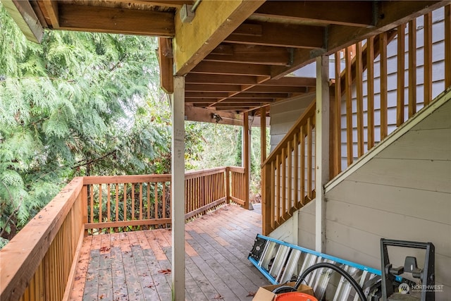 view of wooden deck