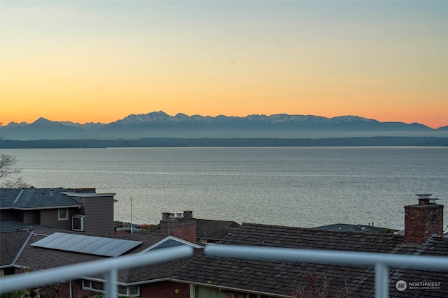 property view of water with a mountain view