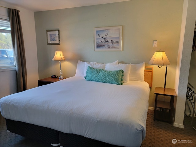 view of carpeted bedroom