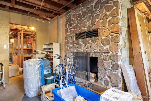 interior space featuring concrete floors