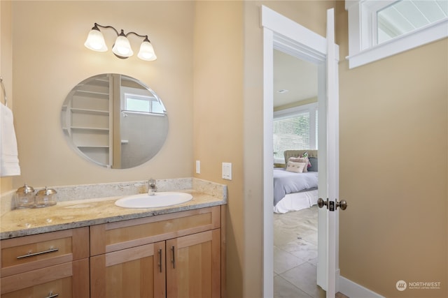 bathroom featuring vanity and tile patterned floors