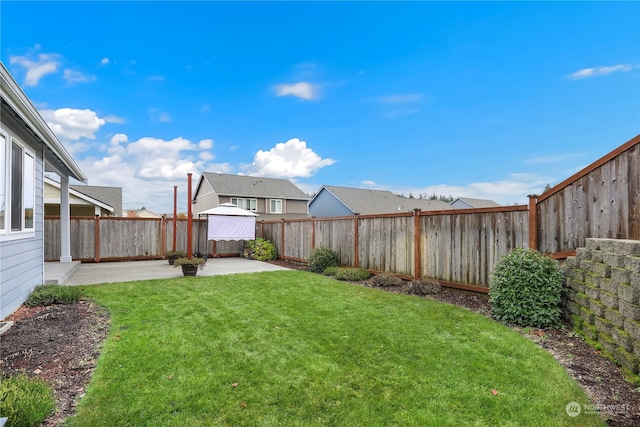 view of yard with a patio