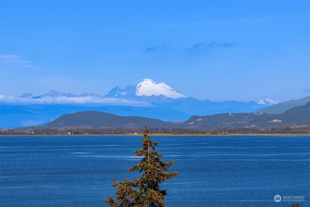 water view with a mountain view