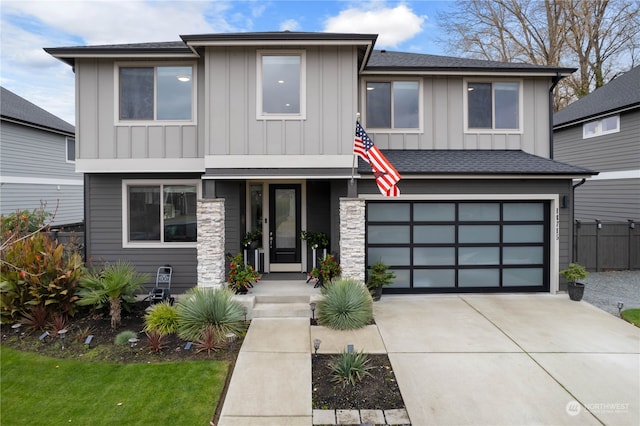 view of front facade with a garage