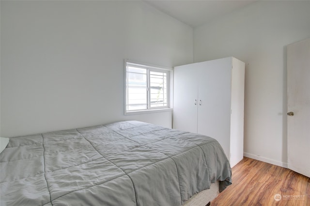 bedroom featuring light hardwood / wood-style flooring