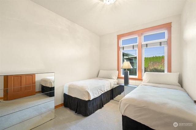 view of carpeted bedroom